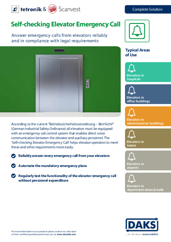 Self-Checking Elevator Emergency Call